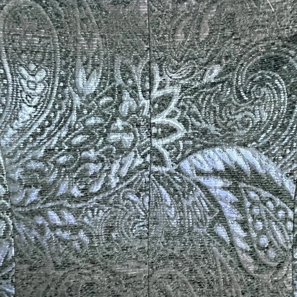 Coldwater Creek Paisley Jacquard Blazer L 14-16‎ Black Blue Jacket